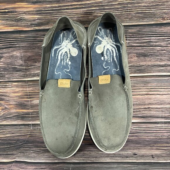 Olukai Nalukai Men's Gray Slip On Loafers - Picture 7 of 8